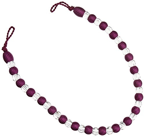 Alan Symonds Earle Beaded Rope Curtain Tie Back, Purple