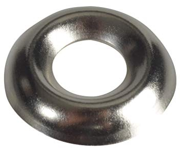 ForgeFix Screw Cup Washers | No. 8's | Solid Brass, Nickel Plated | Bag 200