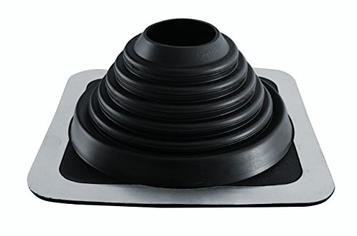 FOLNET Rohrmanschette Dachdurchführung Kabel- Rohrdurchführung Dichtungsflansch für Blechdachdeckungen EPDM 3 bis 724 mm Blechpfannen Trapezblech Doppelstehfalz (EPDM quadratisch, 70 mm - 178 mm)