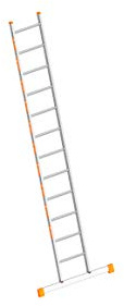 Layher Sprossenanlegeleiter 12 Sprossen / 350 cm Länge Topic 1054 Anlegeleiter Leiter 1054.012 Aluminiumleiter Klappleiter klappbar