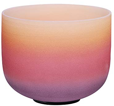 ENERGYSOUND 432 hz Perfect E Plexus Solaire Chakra Cristal de Quartz Givré Bol Chantant 20 cm - Yoga Thérapie Guérison Sonore