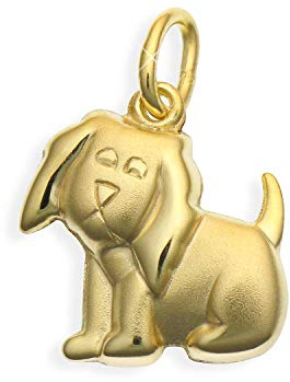 Hündchen Hund Anhänger 14 Karat Gold 585 (Art.206065)