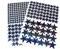 309 Sterne Aufkleber Set Sticker Deko Folie selbstklebend Glitter Hologramm Oilslick Bastelmaterial zum Basteln (Flakes Schwarz K016)