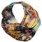 JameStyle26 Village Seide Sommer Loop Farbverlauf City Stadt Silk Uni Rundschal Schlauchschal Stola Schal leicht (Gelb V2)