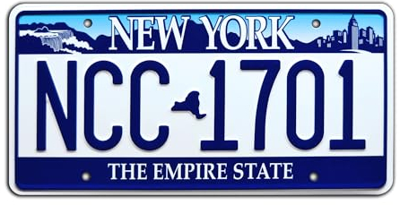 Heroes | NCC 1701 | Metal Stamped License Plate