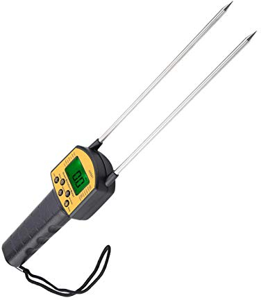 Asixxsix Getreide-Feuchtigkeitsmesser, Getreide-Mehl-Feuchtigkeitsmesser Tragbares LCD-Display Getreide-Feuchtigkeitsmesser, digitales LCD-Getreide-Feuchtigkeitsmesser für