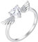 Starchenie Engelsflügel Ringe 925 Sterling Silber Zirkonia Herzring für Damen(Größe62)