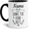 Tasse mit Spruch - Danke für Deine Hilfe - mit Name Personalisieren - Geschenk für Frauen und Männer, Dankeschön - Hochwertige Keramik, Innen & Henkel Schwarz, 300 ml