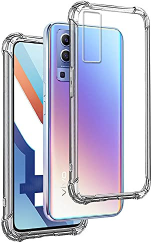 REY Cover in Gel TPU Anti-Shock per Vivo Y72 5G - Y52 5G - IQOO Z3 - Y53S 5G - T1X 5G, Morbido Silicone Custodie Protettivo Case, Anti-Scratch, Protettiva Sottile Back Cover