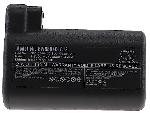 vhbw 1x Akku kompatibel mit AEG RX9-1-SGM, RX9-1-IBM, RX9-2-4STN, RX9-2-4ANM, RX9, RX8-1-4WN Staubsauger Schwarz (3400 mAh, 7,2 V, Li-Ion)