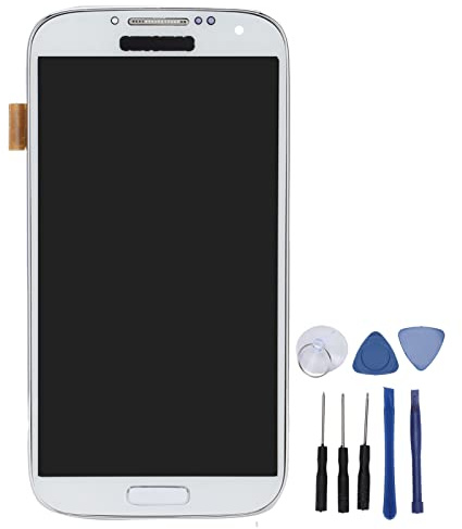Ersatz-Bildschirmbaugruppe, LCD-Telefon-Touchscreen-Digitizer-Baugruppenersatz, Passend für Galaxy S4-Handy(Weiß)