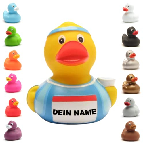 Badeente - personalisierbar (Marathon-Läufer Ente)