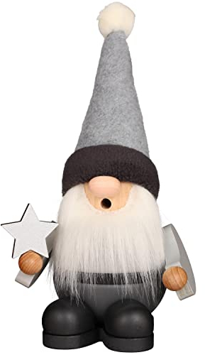 Christian Ulbricht Räuchermännchen Kugelzwerg grau - 25 cm