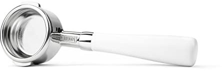 CREMA Coffee Products Siebträger ohne Boden, 58 mm, kompatibel mit Breville Dual-Boiler, Oracle, Oracle Touch, nicht geeignet mit E61-Gruppenköpfen, Weiß