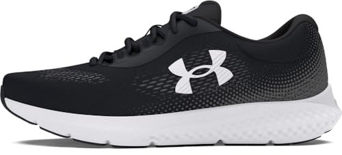 Under Armour UA Charged Rogue 4 Deportivas de hombre para correr, ligeros zapatos de deporte para hombre, color negro/blanco/blanco
