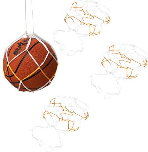 XPEX 3 pezzi borsa a rete sacchi a rete per palloni, rete portatile porta palloni basket borsa Per il trasporto di palloni da basket, palloni da pallavolo