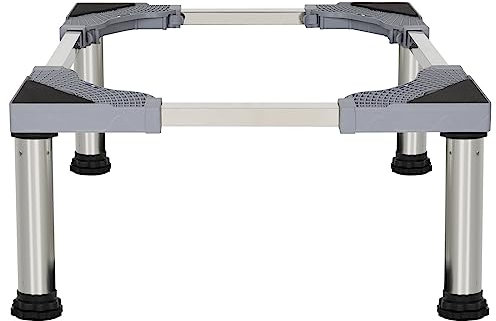 Kokorona Washing Machine Stand Mini Fridge Stand with 4 Strong Feet (11-12.2in High), Adjustable Refrigerator Base Multi-Functional Washer Dryer Pedestals, Max Load 330lbs