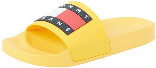 Tommy Jeans Men Pool Slide Sandals, Yellow (Warm Yellow), 45