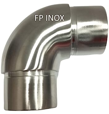 Coude arrondi inox satiné Angle 90° Garde Corps Ø 42.4mm inox A4