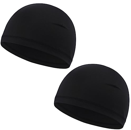 Maoko Kids Skull Cap - Comfortable and Protection Helmet Liner Caps for Children Black(2 Pieces)