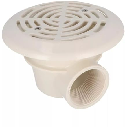 Duraol ABS Mini Bodenablauf mit Deckel in 175 mm I Pool Hauptablauf inkl. Flansch, Dichtungen & Schrauben I Wasserablauf für Whirlpools & kleine Schwimmbecken I Hochwertiges Pool Zubehör in Weiß