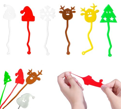 24 Stück Weihnachten Klatschhände Spielzeug für Kinder,Gummihände Stressabbau Spielzeug Lustige Weiche Dehnbare Sensory Fidget Toy Party Mitgebsel Geburtstagsgeschenke für Jungen Mädchen