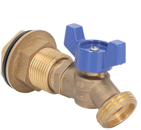 Rain Barrel Spigot, 1/2 Inch Female 3/4 Inch Male Thread,Quarter Turn Brass | Barrel Faucet Water Tank Spigot Rain Barrel Valve Water Barrel Spigot Kit with Bulkhead Fitting