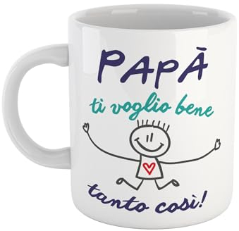 Zefiro Tazza Papà Divertente Ti voglio Bene Così TVB - Mug simpatica Idea Regalo per la festa del Papà - Around Nature