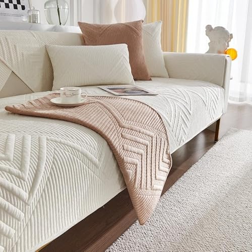YWQJL sofabezug U Form eck L Form,Sofa überzug Geeignet für 3/4/2/1Sitzplätze Couch überzug Rutschfester Sofa Cover Schutz vor Kratzern für Katzen und Hunde sofadecke(B-1,110x160cm)