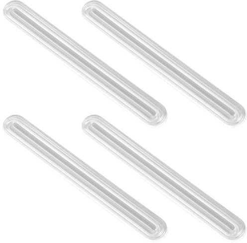 4 Protectores de Pared Largos para Respaldo de Silla, 14x1,8cm Tiras Antigolpes para Puerta Transparentes Protectores de Silicona para Muebles Tiras Adhesivas para Parachoques para el Hogar