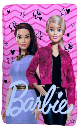 CARTOON Barbie Plaid 100 x 150 cm Fleecedecke für Kinder 100% weiches Polyester 210gsm