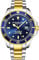 Stuhrling Original Herren Taucheruhr 42mm Edelstahl Blaues Zifferblatt, Edelstahl Armband, Wasserdicht bis 100 Meter