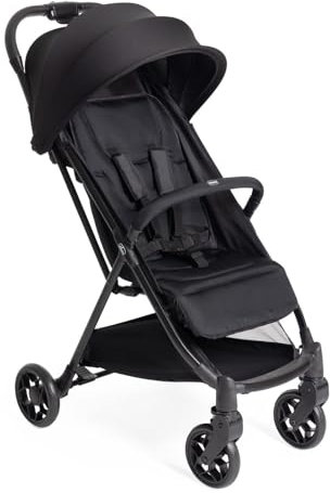 Chicco Urbino, Passeggino 0+ Mesi-22 Kg, Passeggino Leggero con Chiusura Smart e Compatta, Capotte Estensibile con Trattamenti UV50+ Antipioggia, Schienale Reclinabile e Regolabile, Poggiagambe, Nero