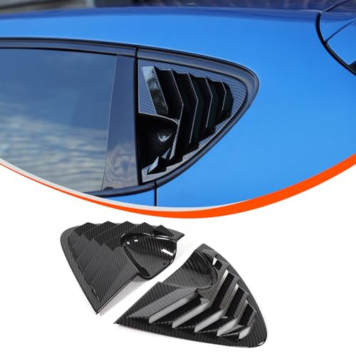 DIYUCAR Cubierta de rejilla de ventana lateral trasera compatible con SEAT Leon 2008-2012, rejillas de ventanas laterales con ventilación de aire tipo scoop, cubiertas de molduras de sombra