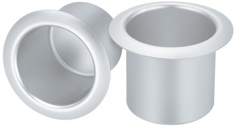 sourcing map Getränkehalter aus Aluminium, 6 x 8,1 cm, für Poker, Tisch, Getränkehalter, Einsatz für Sofa, Boot, Auto, Marine, Silber, 2 Stück