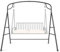GOPLUS 2 en 1 Portique Balançoire Extérieur 1 Place, Cadre Support Siège Suspendu Hamac pour Porche, Charge 300 kg, pour Jardin, Arrière-Cour, Balcon, sans Banlançoire (Noir|2 en 1,180x133x182CM)