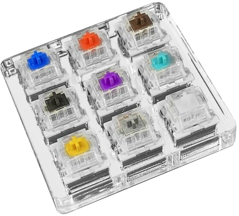 Mechanische Taste Sampler - Tasttitile Tastaturschalterplatine, Hot -Swap -Switch -Testplatte | Clear Housing Mechanical Achse Tester Kit, Kompakte Layout -Probenstation Für Mechanische Schlüsselhobby