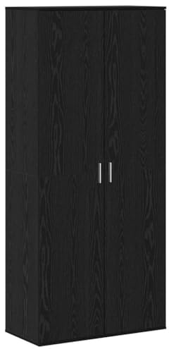 vidaXL Highboard with Shelf Black oak 80 x 39 x 178 cm Engineered wood, Modern Rectangular Highboard, Elegant Living Room Storage Unit, Stylish Sideboard for Multipurpose Household Organization