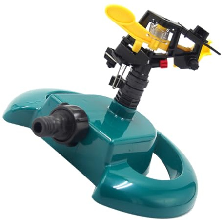 Irrigatore Giardino Rotante Automatico, Spruzzo 360° in Plastico | Autoirrigazione Stabile per Prati e Arbusti, Uso in Giardino e Cortile, Vacanze Estive
