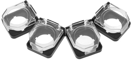 Baluue 4 pièces Lot de caches de protection en plastique pour bouton-poussoir housse anti-poussière pour interrupteurs de démarrage