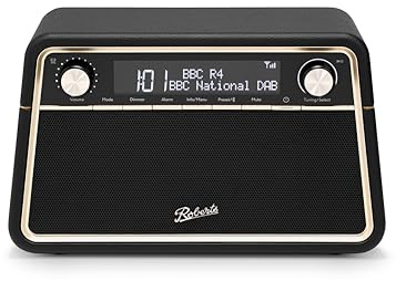 Roberts Revival REVA FM/DAB/DAB+ Statement Radio with Bluetooth, Black