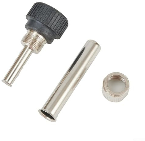 Linnkyfloa Lötstation Eisen Griff Ersatzset mit Edelstahlgehäuse und hitzebeständiger Hülse für 936 Lötkolbenspitze, Silber (3
