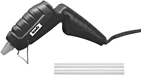 kwb Mini-Heißklebe-Pistole 7 mm inkl. 3 Mini-Klebestiften, Klebe-Pistole zum Bastel, Büro etc, 15 Watt, Aufheiz-Zeit 5-7 Min., max. 195° C, TÜV/GS Geprüft, Schwarz