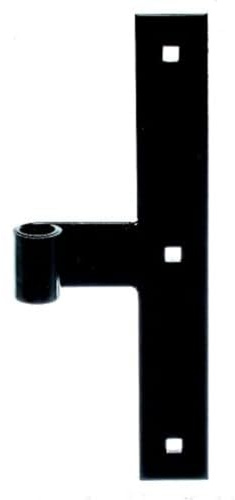 Alberts 306502 Fensterladen-Mittelband | gerade, Abschluss gerade | Stahl, kataphoretisch aufgetragener schwarzer Tauchlack | Rollen Ø14 mm | Größe 250 x 35 mm