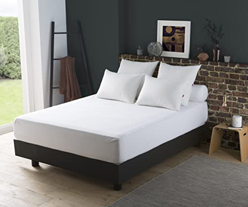 DODO - Protège-Matelas Imperméable Cosy 180x200 cm - Convient 2 Personnes - Douceur Coton, Forme Drap Housse - Double Face en 80% Coton, 20% Polyester et 100% Polyuréthane - Lavable en Machine 60°C