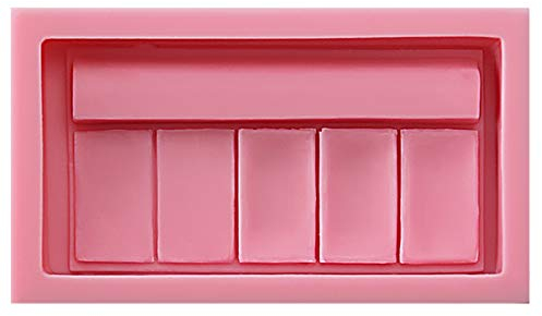 molde de silicona Forma Maquillaje Herramientas Paleta Sombra de Ojos para fondant - Sugarcraft Herramienta de decoracion de torta - para glaseado de torta jabon velas pasta de chicle PMC 9.8x5.6x1.5cm