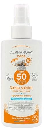 Spray Solar Hipoalergénico Spf50 Bio 125g Bebé Alphanova