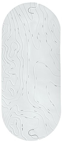 Boon Bathtub Mat Griffle | Rubber Soft Textured Non Slip Baby Bath Mat for Tub with Drainage Holes and Suction Cups | BPA Free