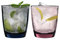 Bormioli Rocco Pulsar Coloured Faceted Glass Drinking Tumblers - 300ml - Set of 6