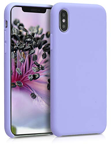 kwmobile Case Compatible with Apple iPhone XS Case - TPU Silicone Phone Cover with Soft Finish - Light Lavender